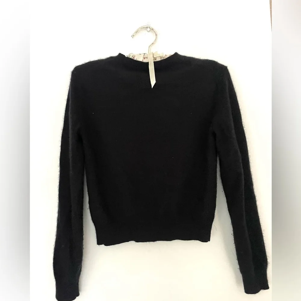 aritzia Black Cashmere Sweater classic small - Picture 2 of 10